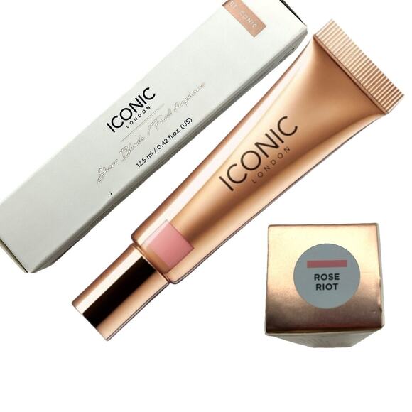 Iconic Blush London Sheer Shade Rose Riot 12.5ml NIB - Picture 4 of 7